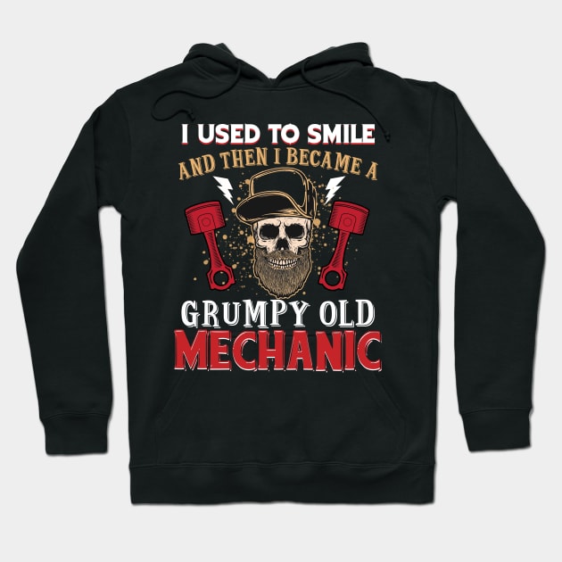 I Becamem A Grumpy Old Mechanic Hoodie by Simpsonfft
